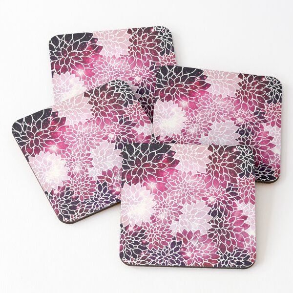 Item preview, Galaxy Space Dahlias Magenta designed and sold by 2sweetsDesign.