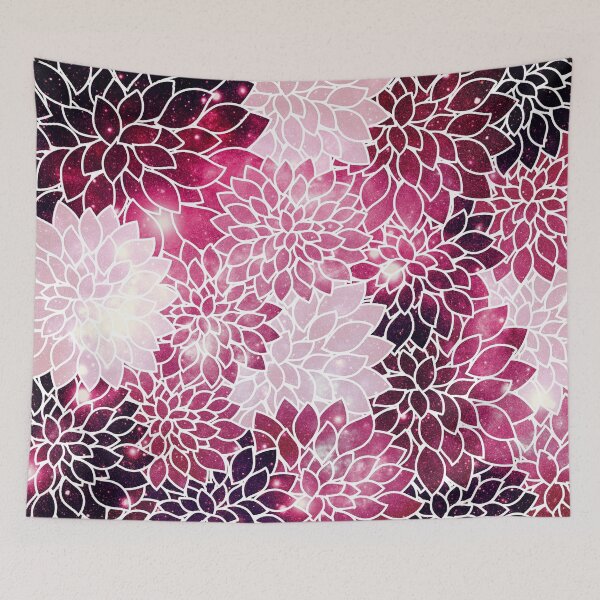 Item preview, Galaxy Space Dahlias Magenta designed and sold by 2sweetsDesign.