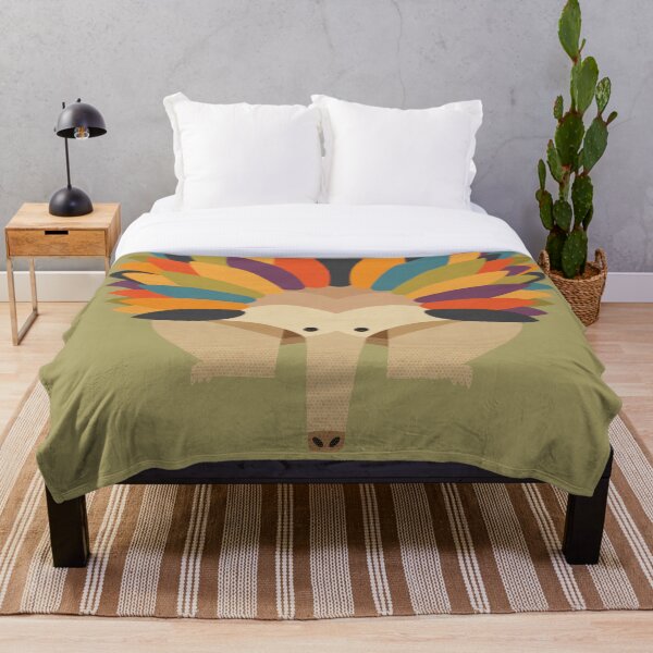 Hello Echidna Throw Blanket