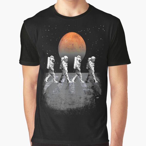 Astronauts in Walking in Space Occupy Mars Graphic T-Shirt