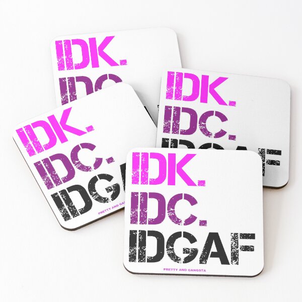 Item preview, Funny IDK. IDC. IDGAF I Don't Know I Don't Care designed and sold by GrownFolkMotto.
