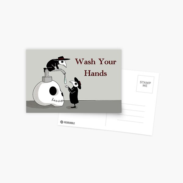 Item preview, Wash your Hands! Plague doctors.  designed and sold by Holly Pierson.