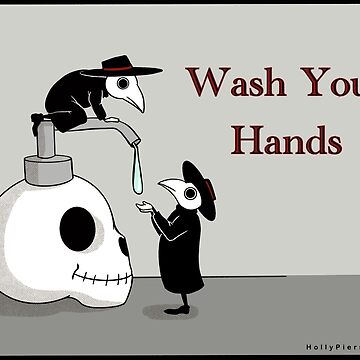 Artwork thumbnail, Wash your Hands! Plague doctors. by Holly Pierson