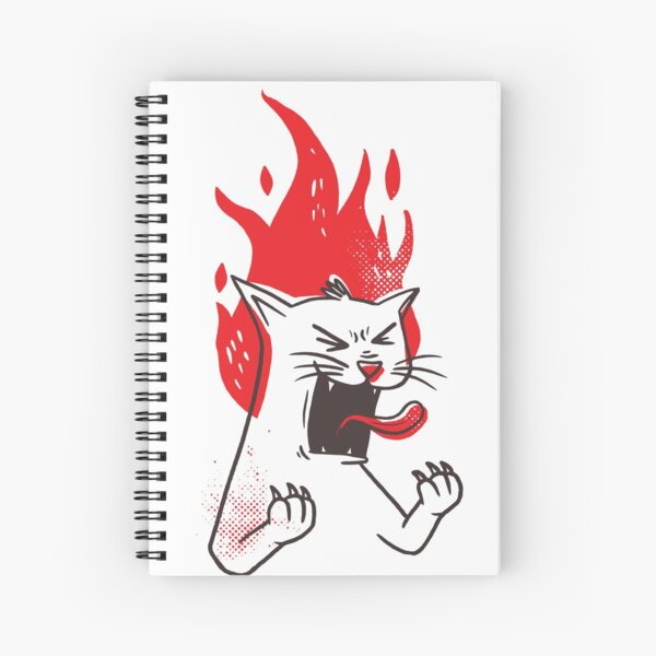 Funny Raging mad cat Spiral Notebook