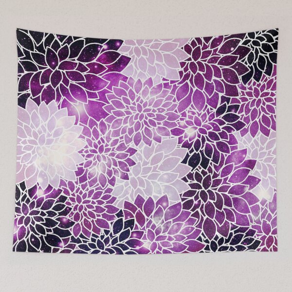 Item preview,  Space Dahlias Purple  designed and sold by 2sweetsDesign.
