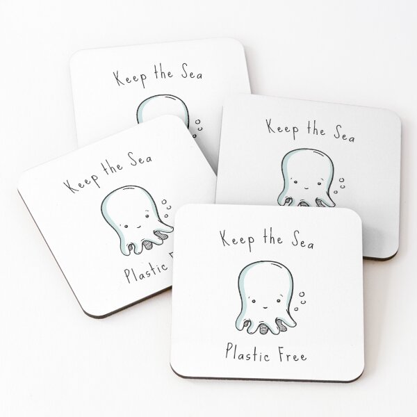 Item preview, Keep the Sea Plastic Free Octopus Shirt - Eco Friendly Ocean Shirt for Sea Lovers - Cute Graphic Tee with Octopus Pencil Drawing designed and sold by Tom N..