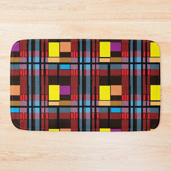 Item preview, Bright Geometric Urban Plaid: TeresaTown at Redbubble 2020 designed and sold by Mark Stansberry.