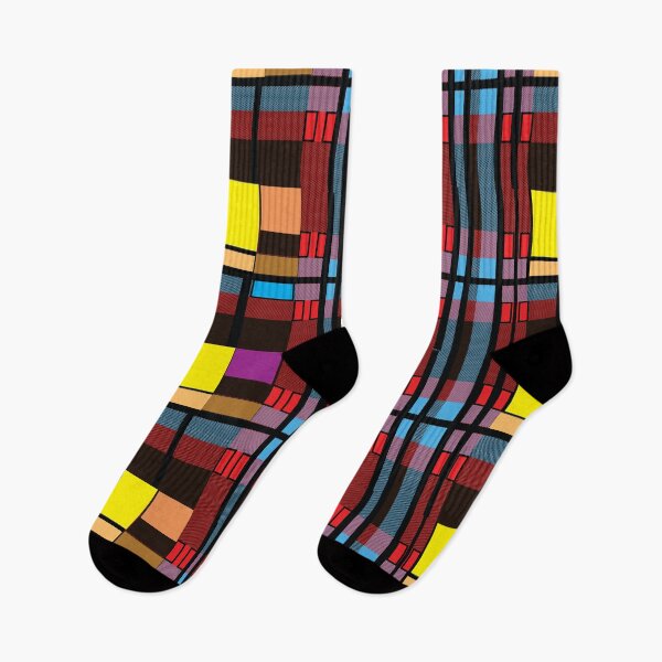 Item preview, Bright Geometric Urban Plaid: TeresaTown at Redbubble 2020 designed and sold by Mark Stansberry.