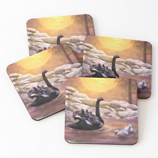 Item preview, Swans Swimming At Sunset designed and sold by Lois  Bryan.