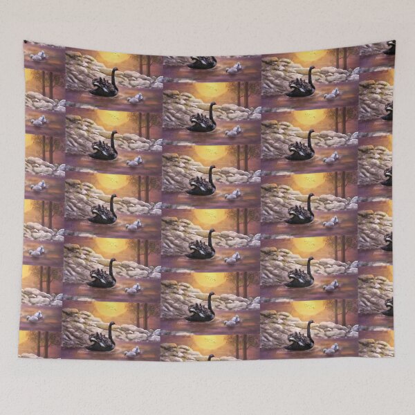 Item preview, Swans Swimming At Sunset designed and sold by Lois  Bryan.