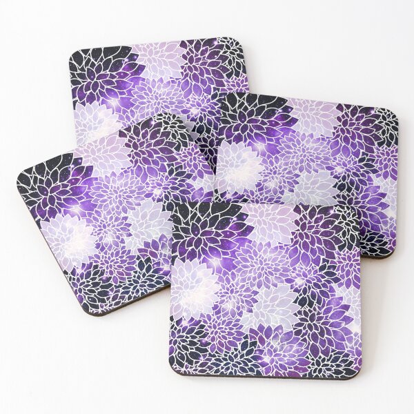 Item preview, Galaxy Space Dahlias Violet designed and sold by 2sweetsDesign.