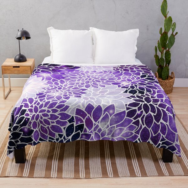 Item preview, Galaxy Space Dahlias Violet designed and sold by 2sweetsDesign.