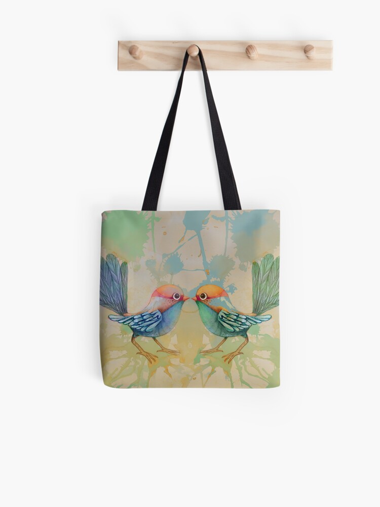 Bolsa De Tela Pajaritos Azules Amor De Karin Redbubble