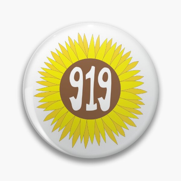 Item preview, Hand Drawn North Carolina Sunflower 919 Area Code designed and sold by itsrturn.