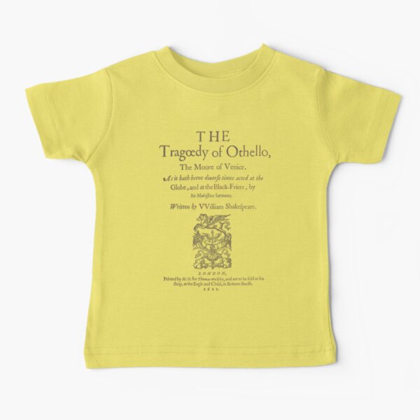 Shakespeare, Othello 1622 Camiseta para bebés