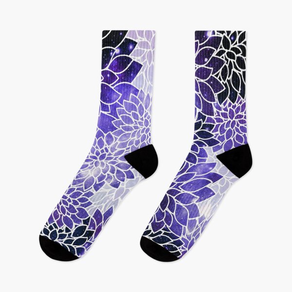 Item preview, Galaxy Space Dahlias Indigo Blue designed and sold by 2sweetsDesign.