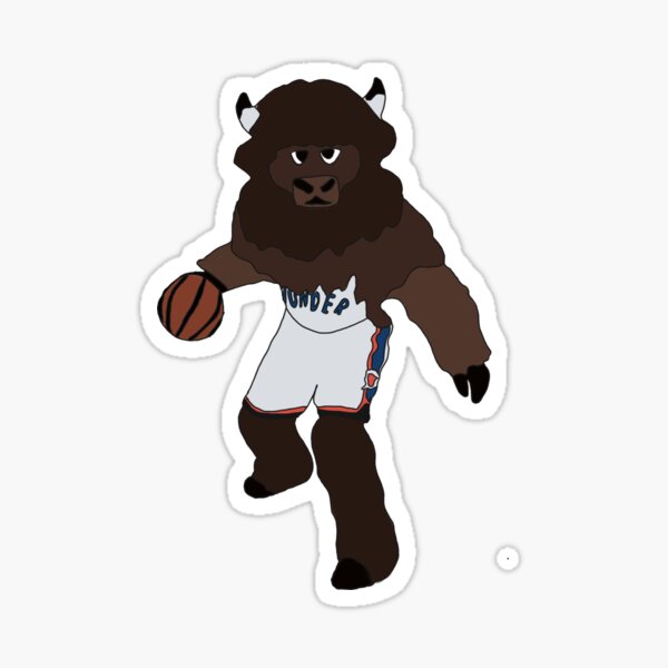 Item preview, OKC Thunder Rumble Mascot Art designed and sold by brooklynnsny.