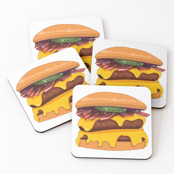 Item preview, Double beef, double cheese, all the bacon burger designed and sold by MoonLitFox.