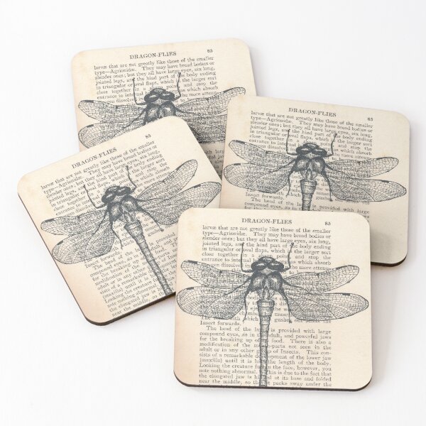 Item preview, Dragonfly on Vintage Encyclopaedia  designed and sold by Felicity Mehrtens.