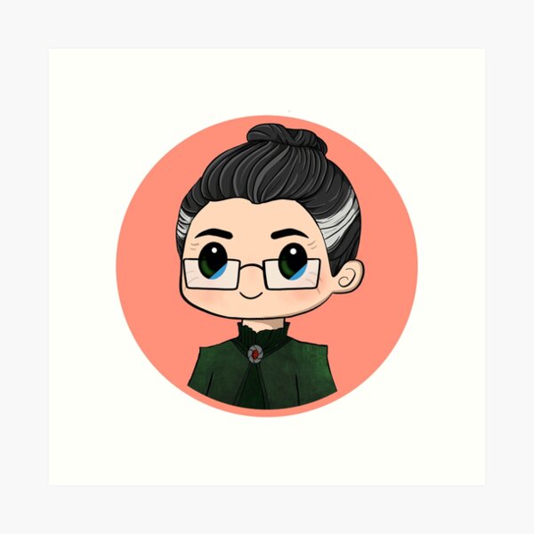 Professor McGonagall Circle Sticker  Art Print