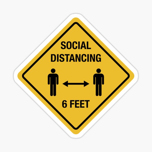 Social Distancing Sticker