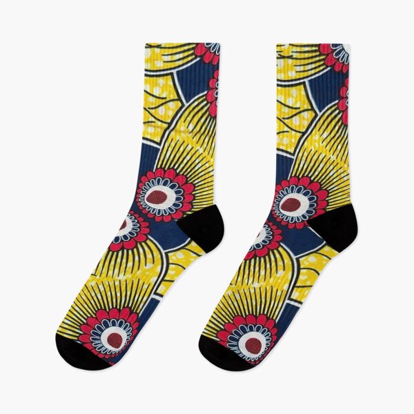 Artikelvorschau, Beautiful Yellow, Blue & Red Pattern African Wax Print entworfen und verkauft von WildDaisy.
