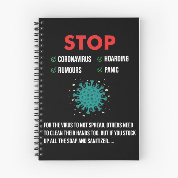 Item preview, Stop Coronavirus Hoarding Panic Fear Rumours Dark designed and sold by funnierthanthou.