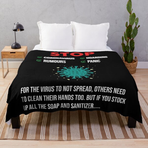 Item preview, Stop Coronavirus Hoarding Panic Fear Rumours Dark designed and sold by funnierthanthou.