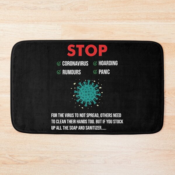 Item preview, Stop Coronavirus Hoarding Panic Fear Rumours Dark designed and sold by funnierthanthou.