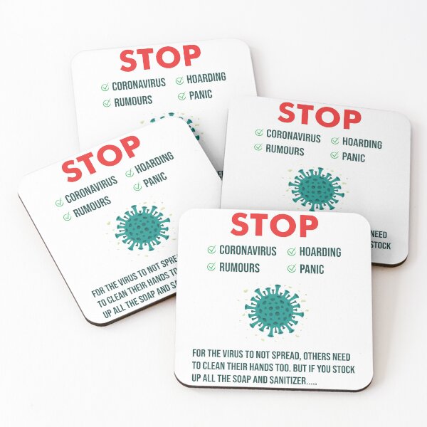 Item preview, Stop Coronavirus Hoarding Panic Fear Rumours Light designed and sold by funnierthanthou.