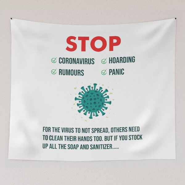 Item preview, Stop Coronavirus Hoarding Panic Fear Rumours Light designed and sold by funnierthanthou.