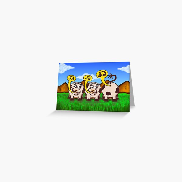 Singing Cows Greeting Card