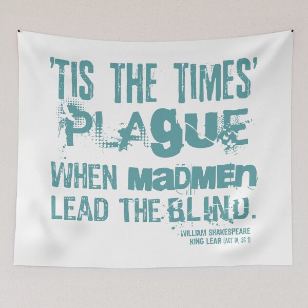 Item preview, King Lear Plague Quote (Aqua Version) designed and sold by Styled Vintage.