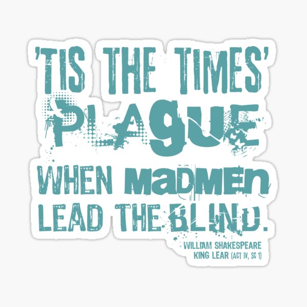 Item preview, King Lear Plague Quote (Aqua Version) designed and sold by Styled Vintage.