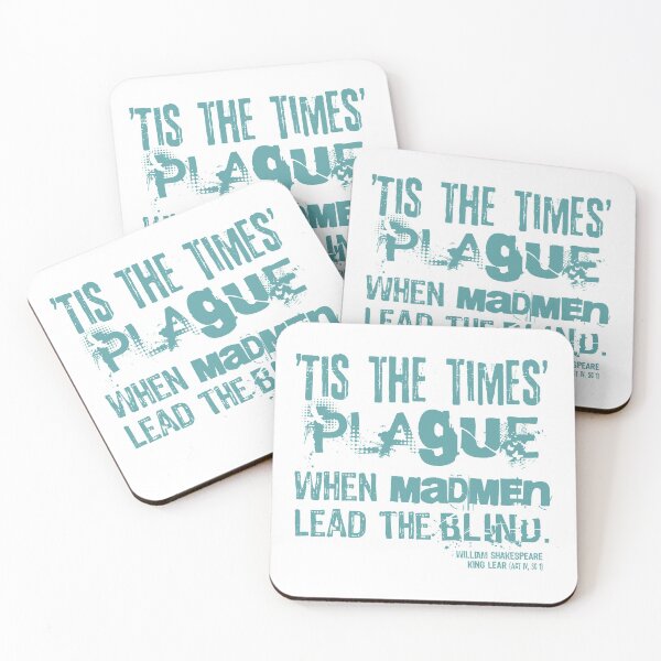 Item preview, King Lear Plague Quote (Aqua Version) designed and sold by Styled Vintage.