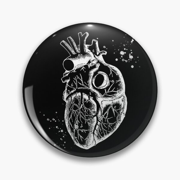 Item preview, Anatomical Heart • Black • Minimalist Goth designed and sold by Rike Mayer.