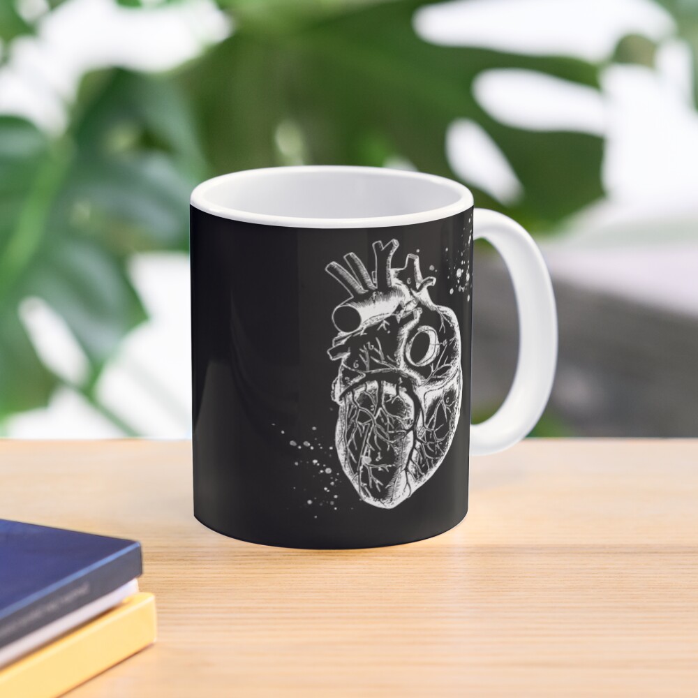Anatomical Heart • Black • Minimalist Goth Mug