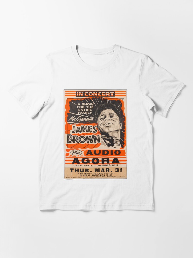 Mr. Dynamite!! James Brown Vintage Live in Columbus Ohio 1960s Concert Poster Design " Essential T-Shirt for Sale by Adam Foster | Redbubble