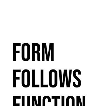 Artwork thumbnail, Form Follows Function by easmoc