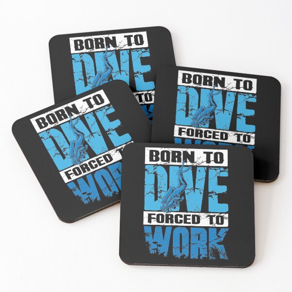 Item preview, Born To Dive Forced To Work Funny Scuba Diver designed and sold by Captain Mood.