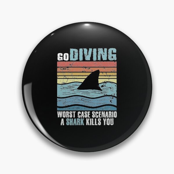 Item preview, Go Diving Worst Case Scenario A Shark Kills You Scuba Diver designed and sold by Captain Mood.