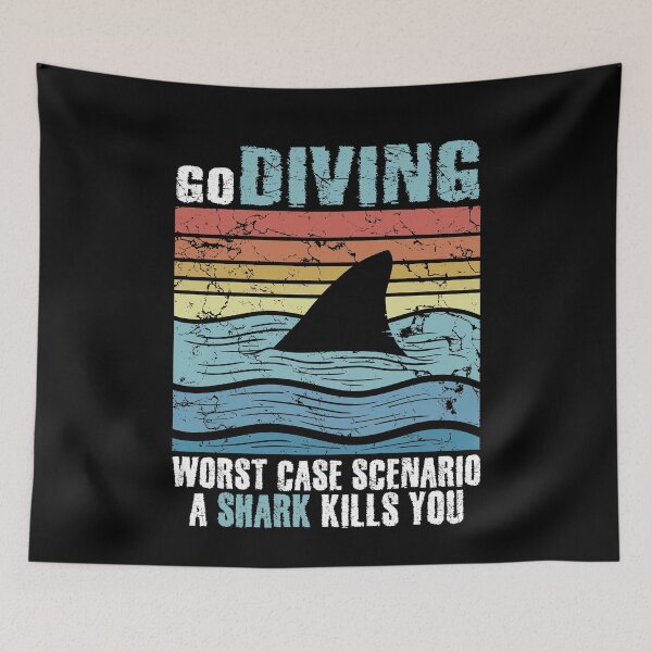Item preview, Go Diving Worst Case Scenario A Shark Kills You Scuba Diver designed and sold by Captain Mood.