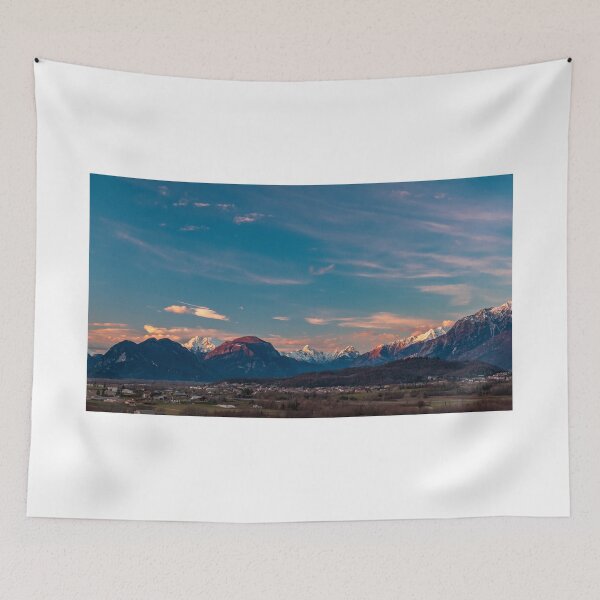 Item preview, Winter colorful sunset in the countryside of Friuli-Venezia Giulia, Italy designed and sold by zakaz86.