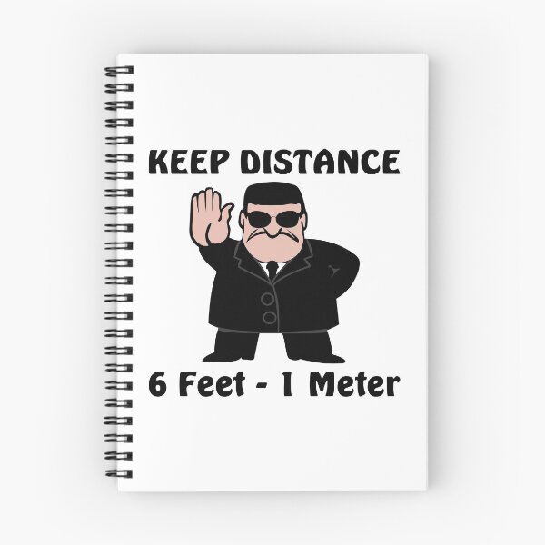 Item preview, Keep distance - 6 feet or 1 meter designed and sold by NerdySherds.