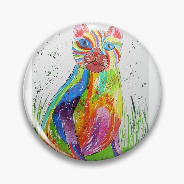 Item preview, Colourful Quirky Cat designed and sold by Casimirasart.