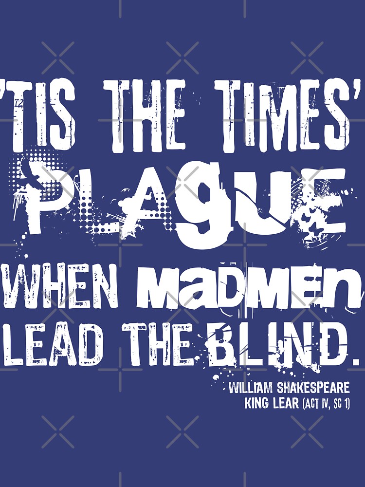 Thumbnail 3 of 3, Fitted T-Shirt, King Lear Plague Quote (White Version) designed and sold by Styled Vintage.