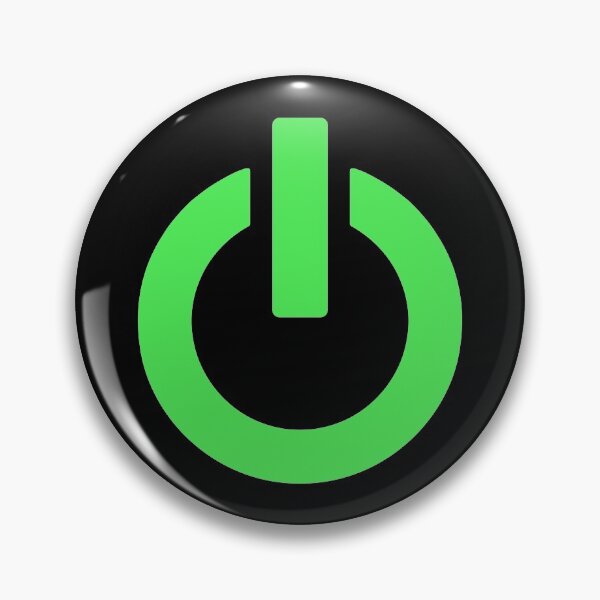 Item preview, Power Button (green) designed and sold by XOOXOO.