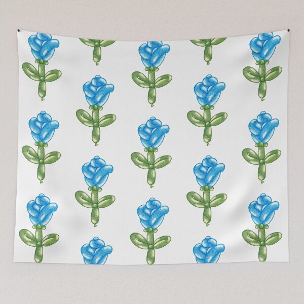 Item preview, Balloon twisting flower blue roser ponitllism painting designed and sold by MitoP.