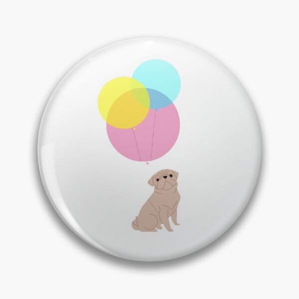 Item preview, Balloon Flying Pug designed and sold by easmoc.