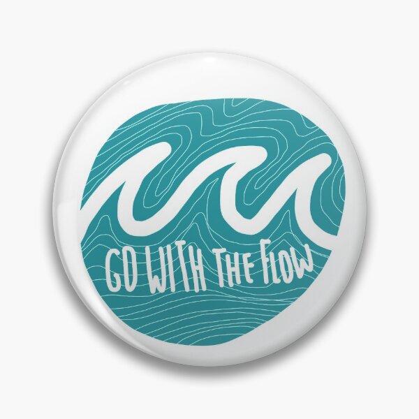 Item preview, Go with the flow surfing minimalist quote  designed and sold by Tropical Blood.